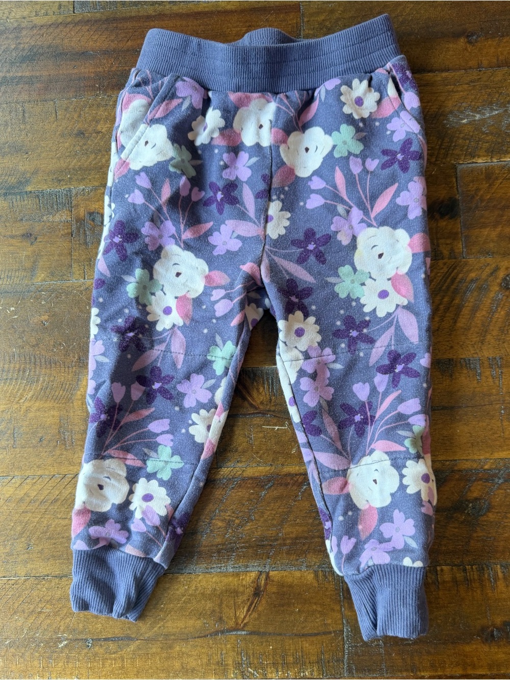Little Sleepies Purple Floral Fleece Joggers